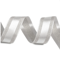 Silbernes Lurexband, 25 mm breit