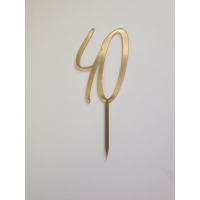Gold mirrored engraving number 40