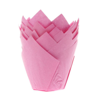 Košíčky tulipánové-ružové 36ks