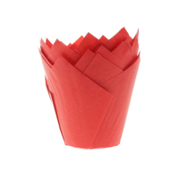 36 db-os tulipánpiros cupcakesek