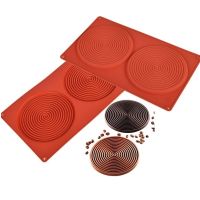 Silicone mold circles with spiral diameter 14 cm 2 pcs