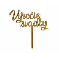 Engraving Wedding Anniversary wood gold