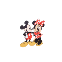 Mickey- und Minnie-Mouse-Stickerei