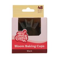 FunCakes paper cupcakes Bloom – black - 48 pcs