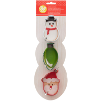 Vykrajovátko – sněhulák/žárovka/Santa, sada 3ks