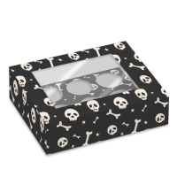 Krabičky na 6 cupcakes „Halloween – Kostra“, balenie 2 ks