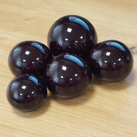 Schwarze Gelkugeln, 5 Stück