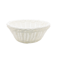 Round white pastry basket