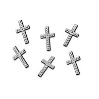 Silver cross decoration 25 pcs