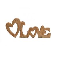 Decoration wooden inscription LOVE