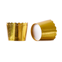 Cupcakes gold decorative edge 50 pcs