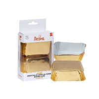 Košíčky papierové hranaté zlaté 20 ks