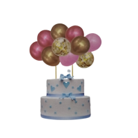Prägung - roségoldene Luftballons + Konfetti