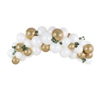 Garland balloons white-gold 60 pcs