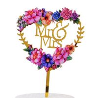 Zápich - srdce Mr&Mrs s kvetmi