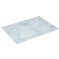 White marble pattern tray - tempered glass - 40x30 cm