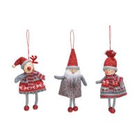 Santa Claus, reindeer and snowman - decoration for the tree