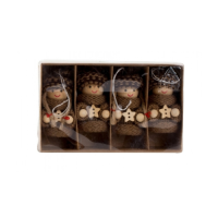 Brown doll - tree decoration 8 cm