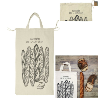 Canvas bag for baguettes 70x40x20 cm