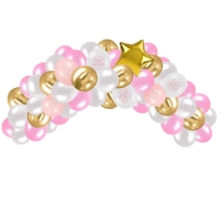 Garland balloons white-pink-gold 51 pcs