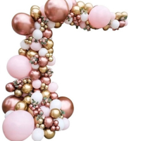 Garland balloons pink-gold 148 pcs