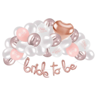 Garland balloons white-pink Bride to be