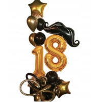 Balóny - čierno-zlaté číslo 18