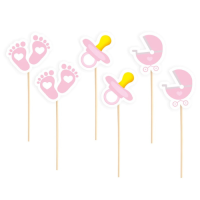 Pink seal - legs, pacifier, stroller 6 pcs