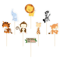 Stamp - ZOO safari animals 8 pcs