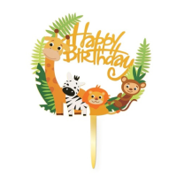 Zápich Happy Birthday zvířátka ZOO