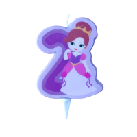 Cake candle no. 2 princess purple