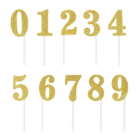 Zápich - číslice zlaté XL 0-9 sada