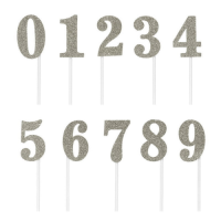 Engraving - numbers silver XL 0-9 set