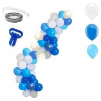 Girlanda balóny bielo-modré 100 ks