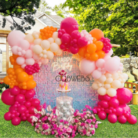 Girlanda balóny ružovo-oranžové 125 ks