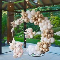 Garland balloons white-cream-gold 90 pcs