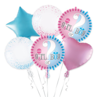 Balóny - bielo-ružovo-modré Boy or Girl