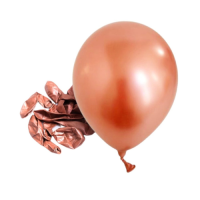 Metallic copper balloons 25 cm - 50 pcs