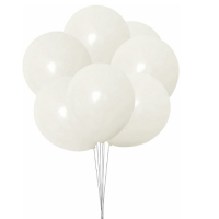 Balóny pastelové biele 25 cm - 100 ks