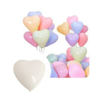 Balón srdce biele 50 ks