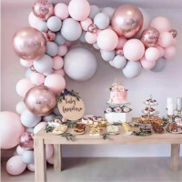 Garland balloons pink, blue and rose-gold 167 pcs