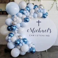 Girlandenballons Blau-Silber 102 Stk