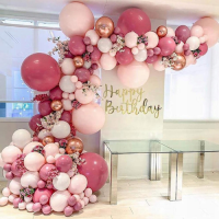 Girlandenballons Himbeerrosa und Pastellrosa 119 Stk