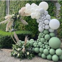 Garland balloons green-white-gray 143 pcs