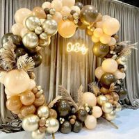 Garland balloons brown-gold 100 pcs