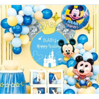 Girlanda balóny + plagát Mickey Mouse