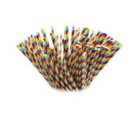 Colored paper straws 10 pcs