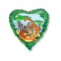 Foil balloon ZOO animals 45 cm