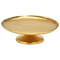 Golden metal cake stand 27 cm