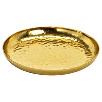 Goldenes Metalltablett 20 cm